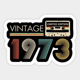 Vintage 1973 Limited Edition Cassette 50th Birthday Sticker